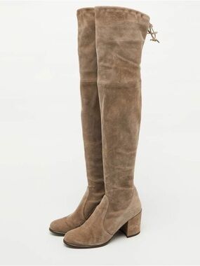 NWOT: Stuart Weitzman Taupe Suede Over The Knee